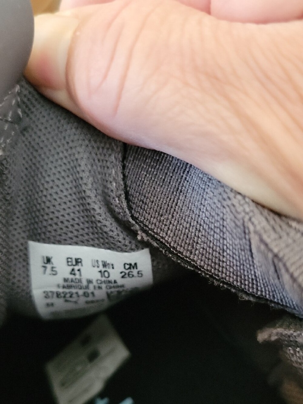 New W/O box Puma Gray Mesh Lace-Up Sneakers with Light Blue Logo - Picture 6 of 6